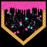 Baseball Ice Cream Dripping Baseball Home Plate Drip 16 in Basic Backpack