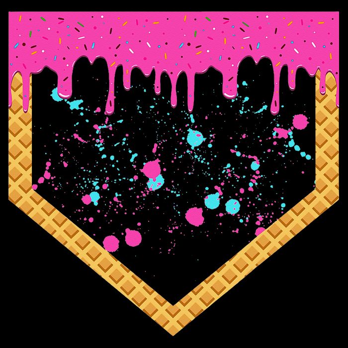 Baseball Ice Cream Dripping Baseball Home Plate Drip 16 in Basic Backpack