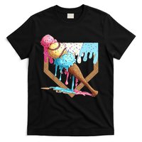 Baseball Ice Cream Dripping Home Plate T-Shirt