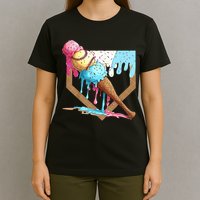 Baseball Ice Cream Dripping Home Plate T-Shirt