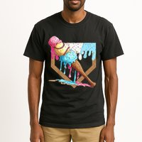 Baseball Ice Cream Dripping Home Plate Tall T-Shirt