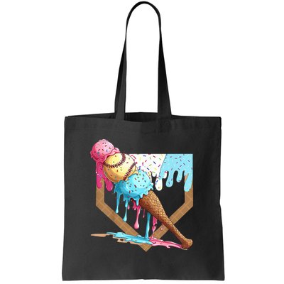 Baseball Ice Cream Dripping Home Plate Bag