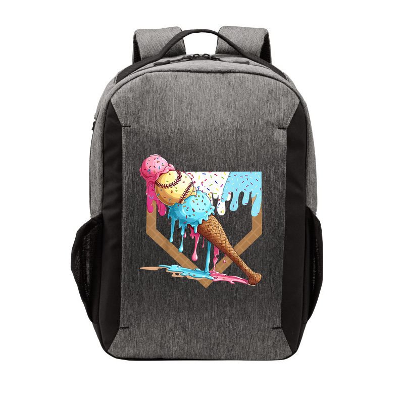 Baseball Ice Cream Dripping Home Plate Vector Backpack