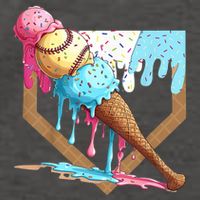 Baseball Ice Cream Dripping Home Plate Vector Backpack