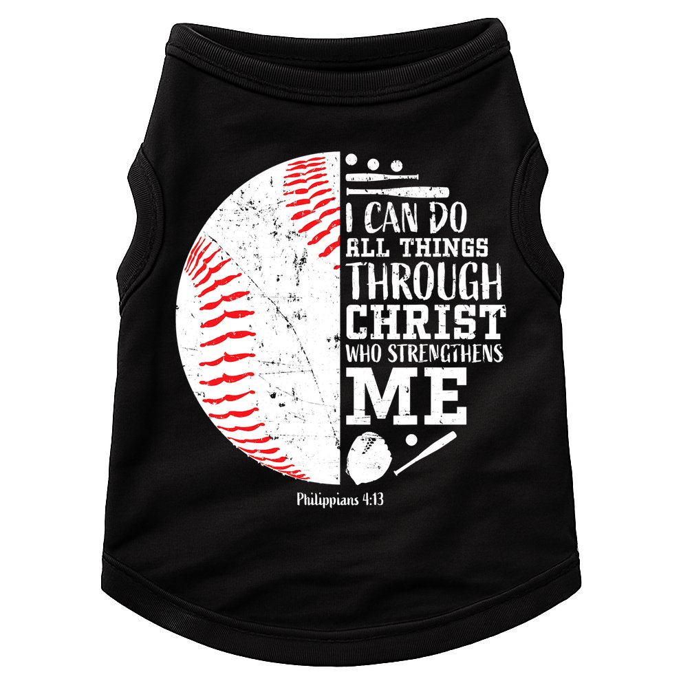 Baseball I Can Do All Thing Through Christ Who Strengthens Me Doggie Tank