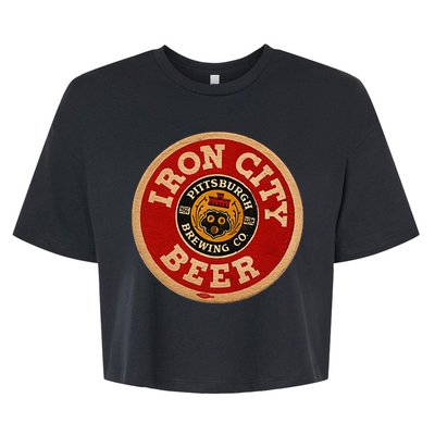 Beer Irons City Pittsburgh Beer Lover Bella+Canvas Jersey Crop Tee