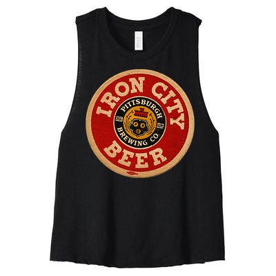 Beer Irons City Pittsburgh Beer Lover Women's Racerback Cropped Tank