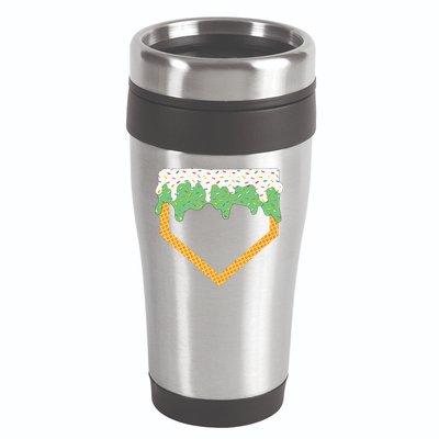 Baseball Ice Cream Dripping Baseball Home Plate Drip 16oz Travel Tumbler