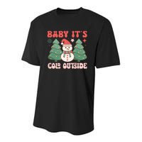 Baby ItS Cold Outside Holiday Graphic Youth Performance Sprint T-Shirt