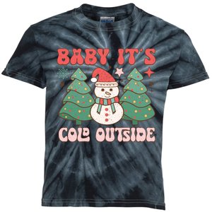 Baby ItS Cold Outside Holiday Graphic Kids Tie-Dye T-Shirt