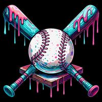 Baseball Ice Cream Drip Baseball Doggie Tank
