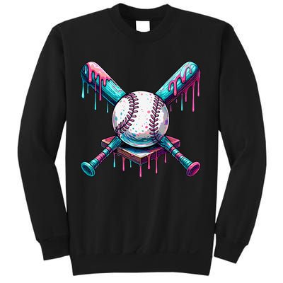 Baseball Ice Cream Drip Baseball Sweatshirt