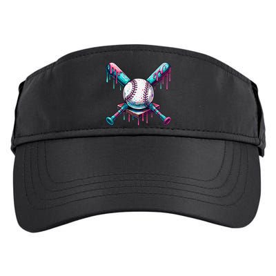 Baseball Ice Cream Drip Baseball Adult Drive Performance Visor