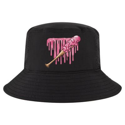 Baseball Ice Cream Baseball Bat With Sprinkles Drip Cool Comfort Performance Bucket Hat