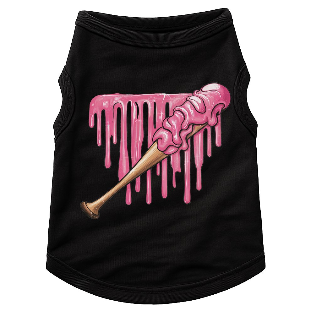 Baseball Ice Cream Baseball Bat With Sprinkles Drip Doggie Tank