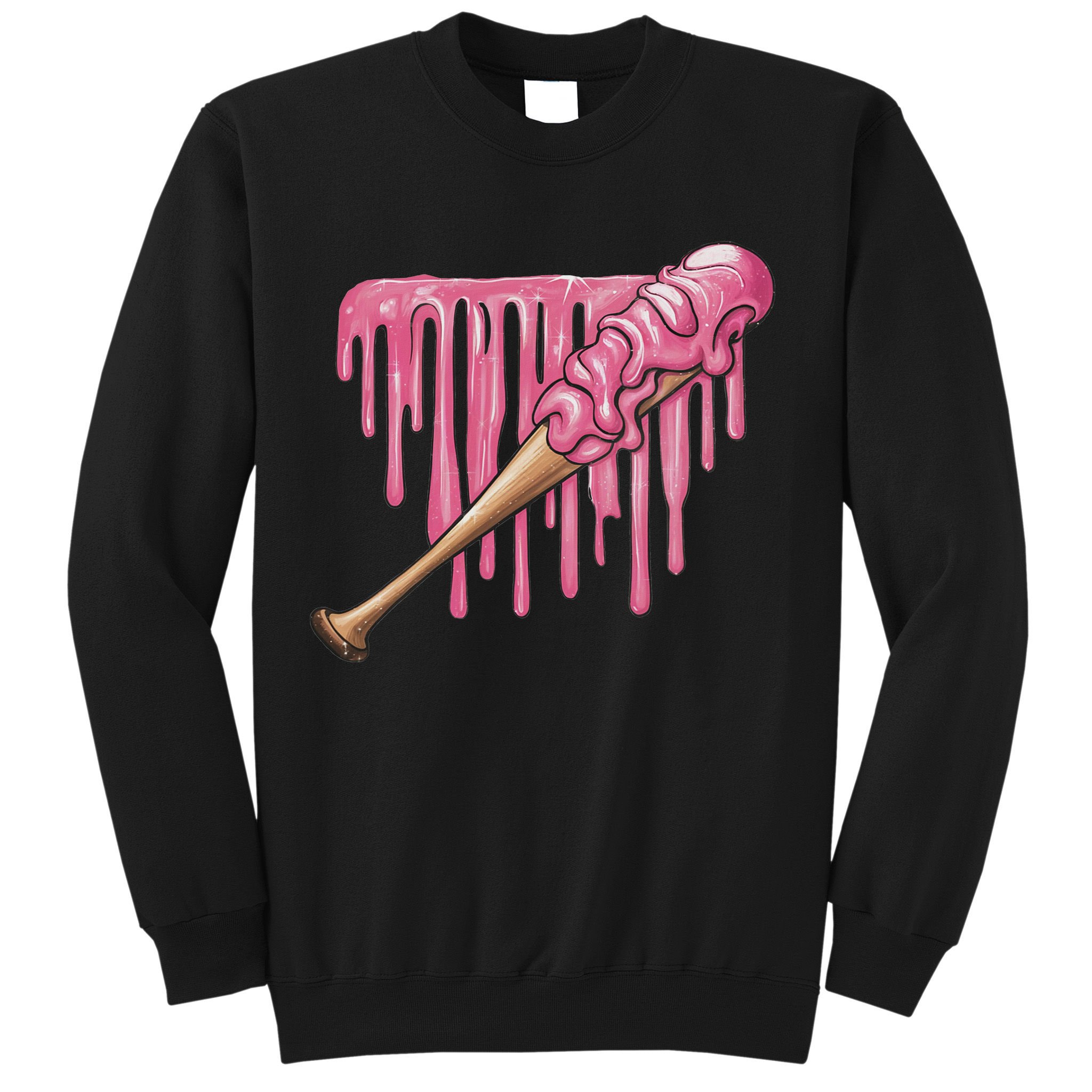 Baseball Ice Cream Baseball Bat With Sprinkles Drip Sweatshirt