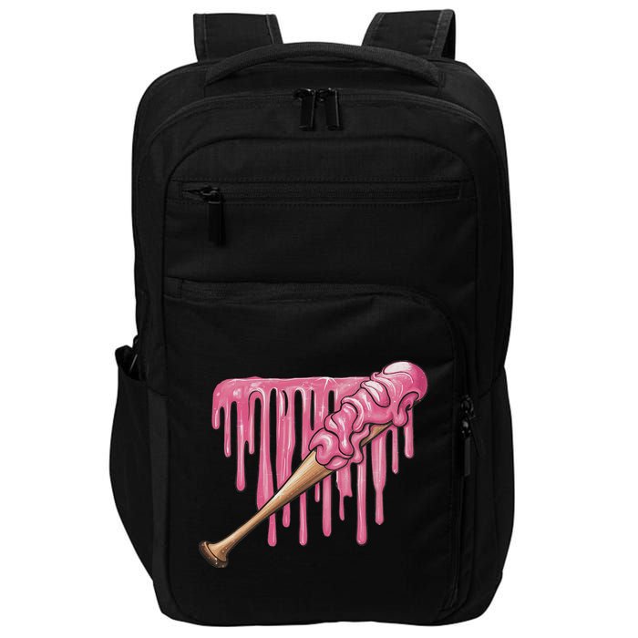 Baseball Ice Cream Baseball Bat With Sprinkles Drip Impact Tech Backpack
