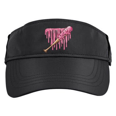 Baseball Ice Cream Baseball Bat With Sprinkles Drip Adult Drive Performance Visor