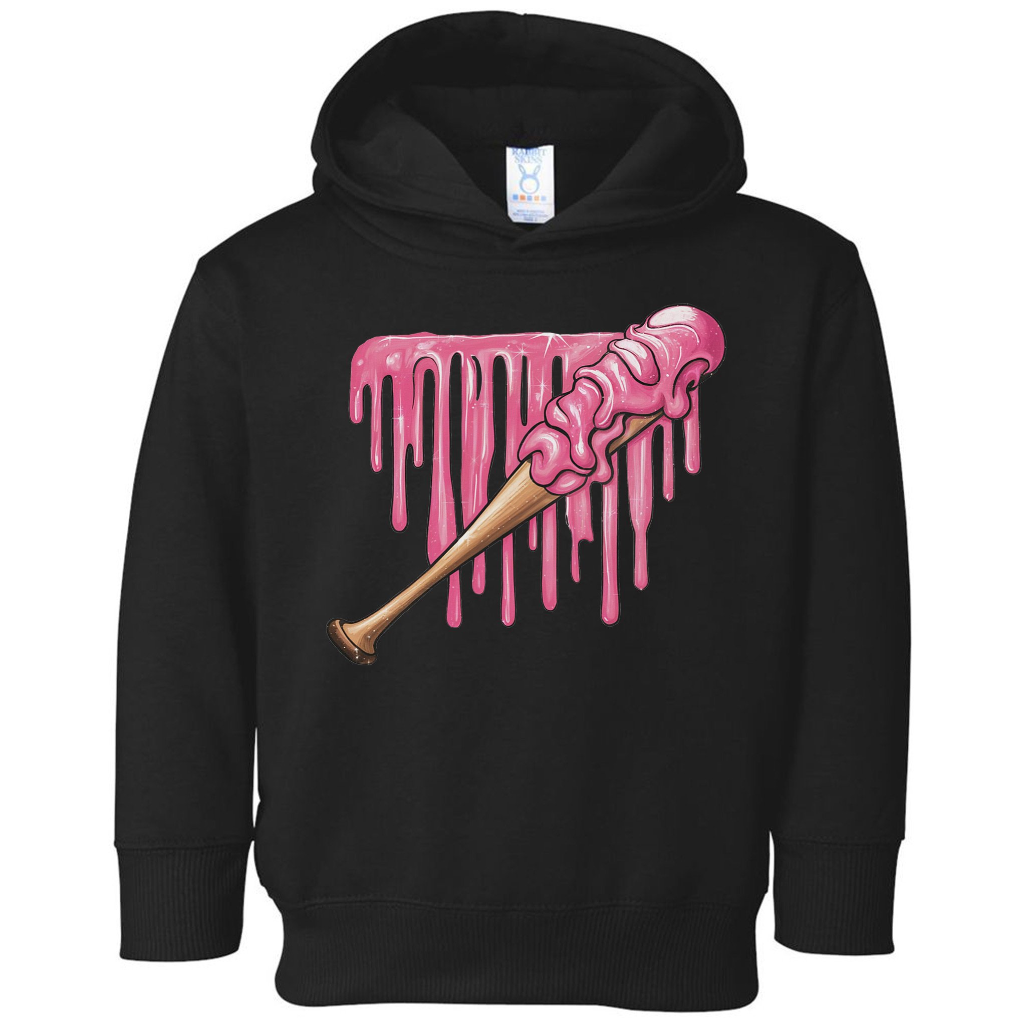Baseball Ice Cream Baseball Bat With Sprinkles Drip Toddler Hoodie