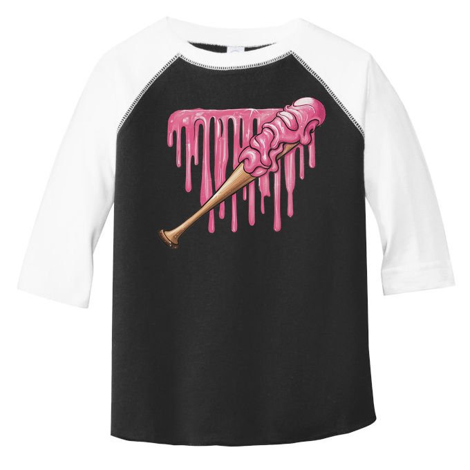 Baseball Ice Cream Baseball Bat With Sprinkles Drip Toddler Fine Jersey T-Shirt