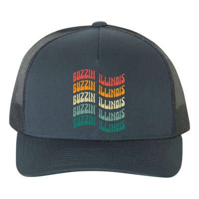 Buzzin Illinois Cicada Lover Vintage Broods Xix Xiii Yupoong Adult 5-Panel Trucker Hat