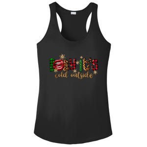 Baby ItS Cold Outside Lips Buffalo Plaid Christmas Pajama Ladies PosiCharge Competitor Racerback Tank