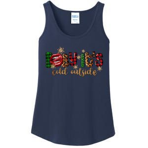 Baby ItS Cold Outside Lips Buffalo Plaid Christmas Pajama Ladies Essential Tank