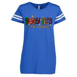 Baby ItS Cold Outside Lips Buffalo Plaid Christmas Pajama Enza Ladies Jersey Football T-Shirt