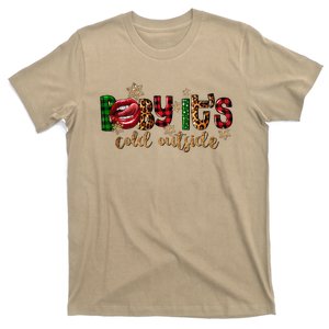 Baby ItS Cold Outside Lips Buffalo Plaid Christmas Pajama T-Shirt