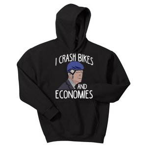 Biden I Crash Bikes And Economies Kids Hoodie