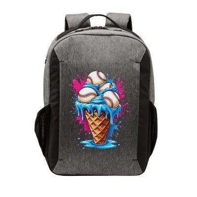 Baseball Ice Cream Funny Ice Cream Baseball Drip Watercolor Vector Backpack