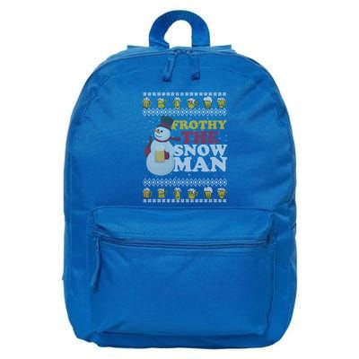 Beer Ipa Craft Beer Ugly Christmas Funny Frothy The Snow Gift 16 in Basic Backpack