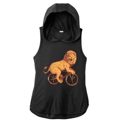 Bicycle Lion Ladies PosiCharge Tri-Blend Wicking Draft Hoodie Tank