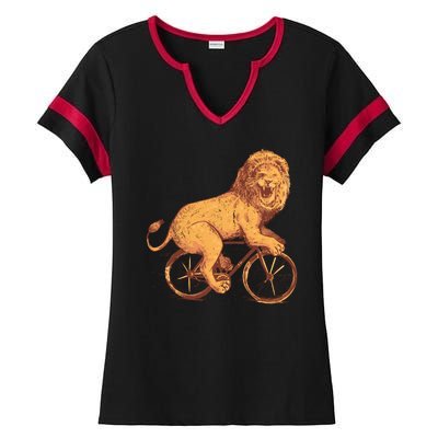 Bicycle Lion Ladies Halftime Notch Neck Tee