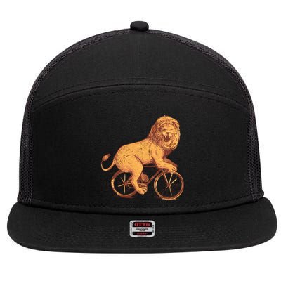 Bicycle Lion 7 Panel Mesh Trucker Snapback Hat