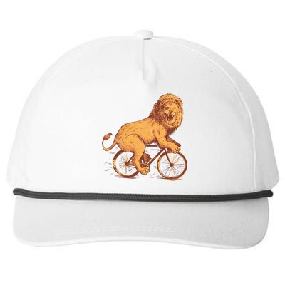 Bicycle Lion Snapback Five-Panel Rope Hat