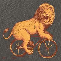 Bicycle Lion Cotton Canvas Backpack