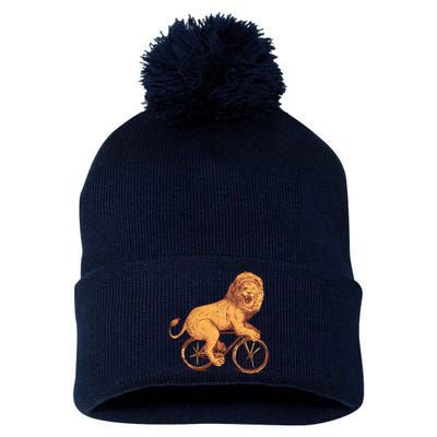 Bicycle Lion Pom Pom 12in Knit Beanie