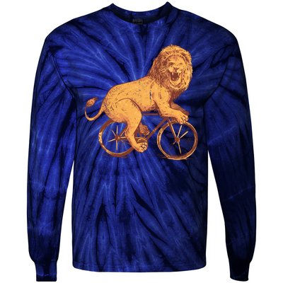 Bicycle Lion Tie-Dye Long Sleeve Shirt