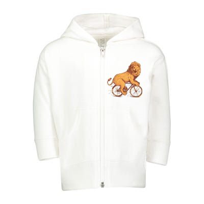 Bicycle Lion Toddler Zip Fleece Hoodie