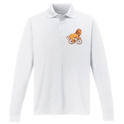 Bicycle Lion Performance Long Sleeve Polo