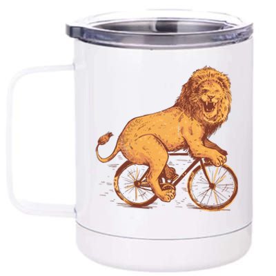 Bicycle Lion 12 oz Stainless Steel Tumbler Cup