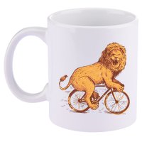 Bicycle Lion 11oz C Handle Ceramic Mug