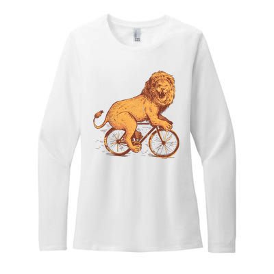 Bicycle Lion Womens CVC Long Sleeve Shirt