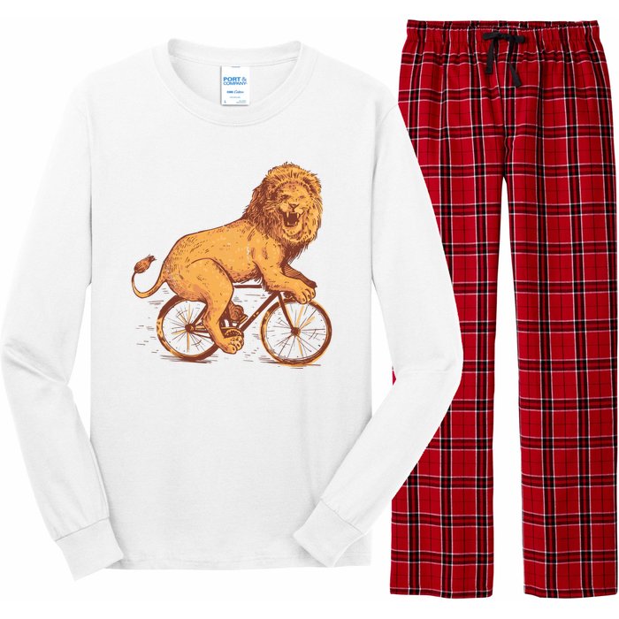 Bicycle Lion Long Sleeve Pajama Set