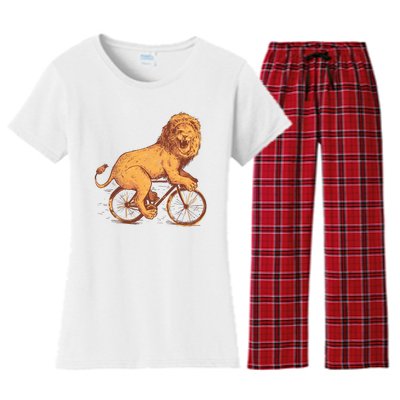 Bicycle Lion Women's Flannel Pajama Set