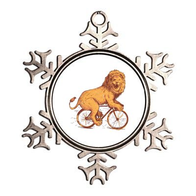 Bicycle Lion Metallic Star Ornament