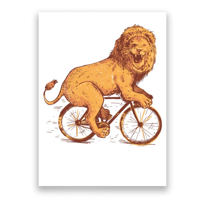 Bicycle Lion Poster