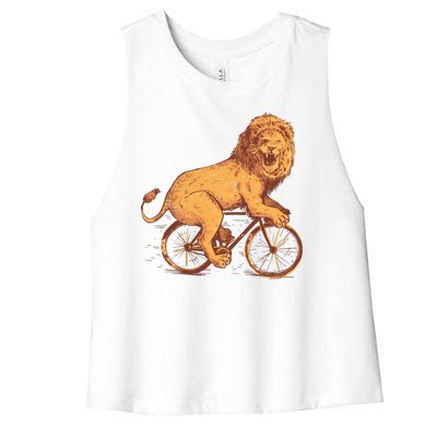 Bicycle Lion Women's Racerback Cropped Tank