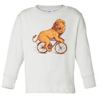 Bicycle Lion Toddler Long Sleeve Shirt